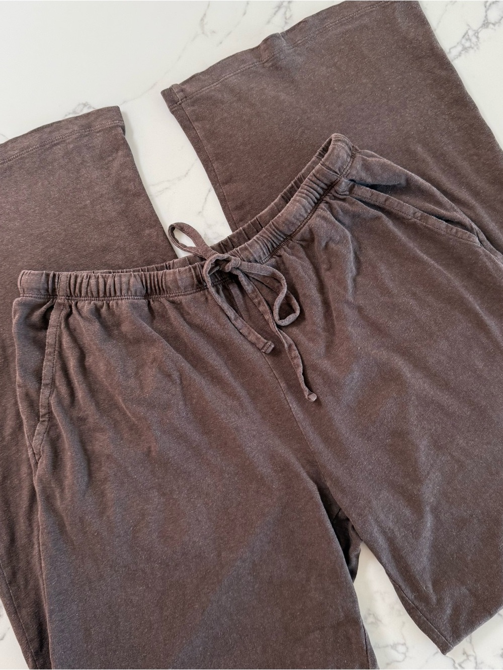 Afends Jones Wide Leg Cotton / Hemp Pant - Coffee - Size Small - Picture 3 of 9